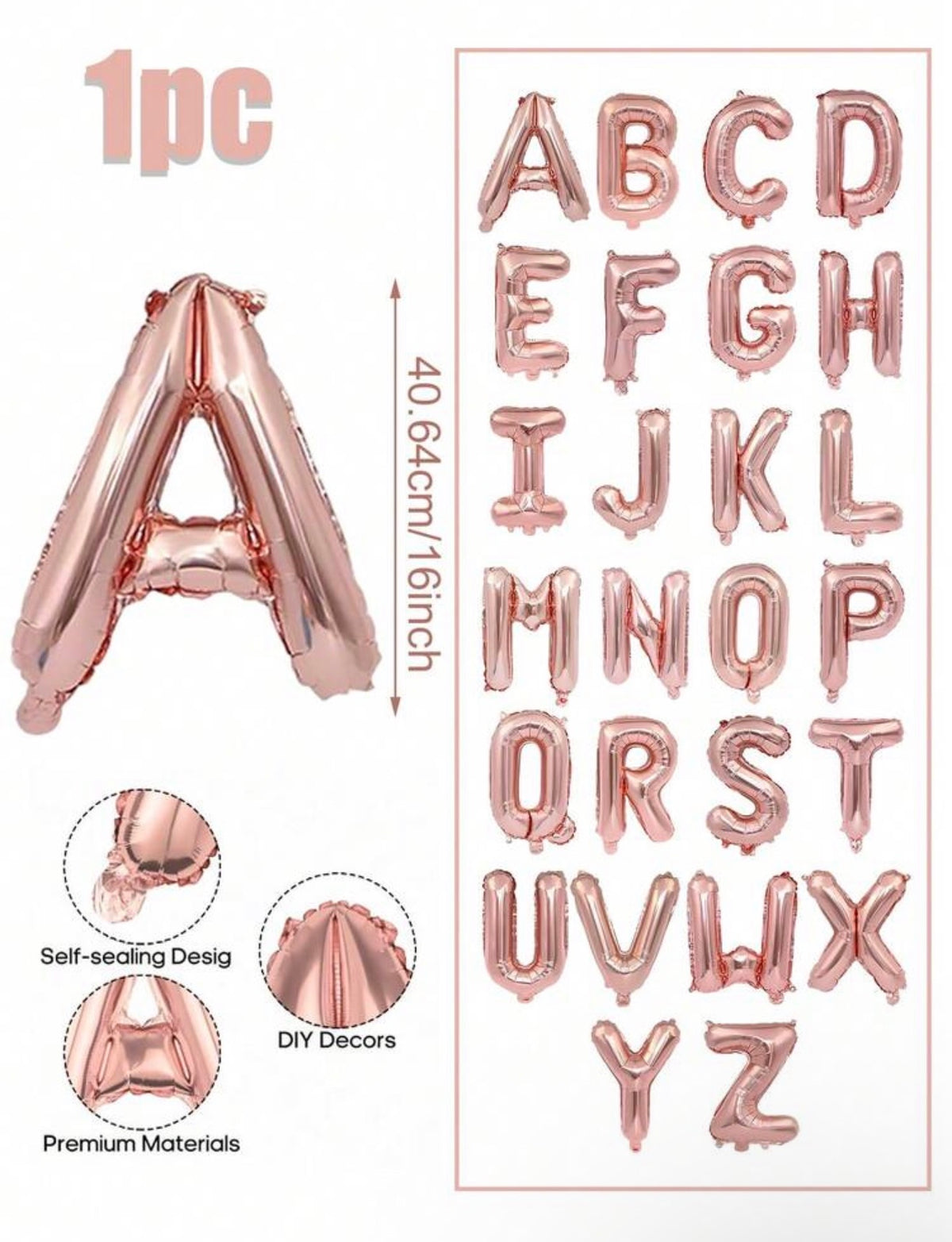 Alphabetical Letters Foil Balloons