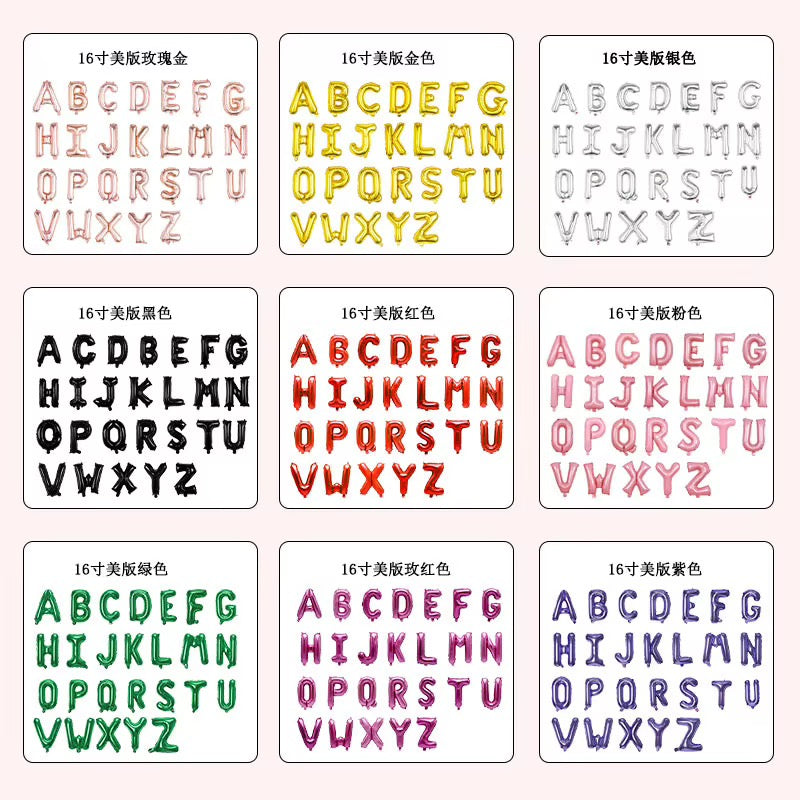 Alphabetical Letters Foil Balloons