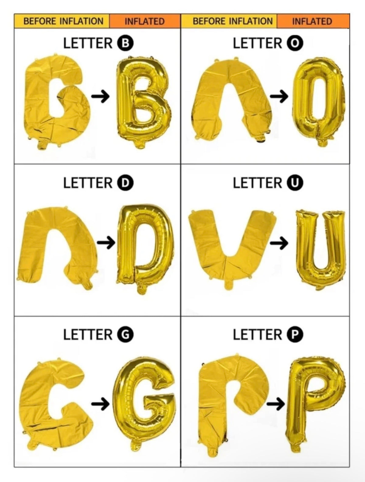 Alphabetical Letters Foil Balloons