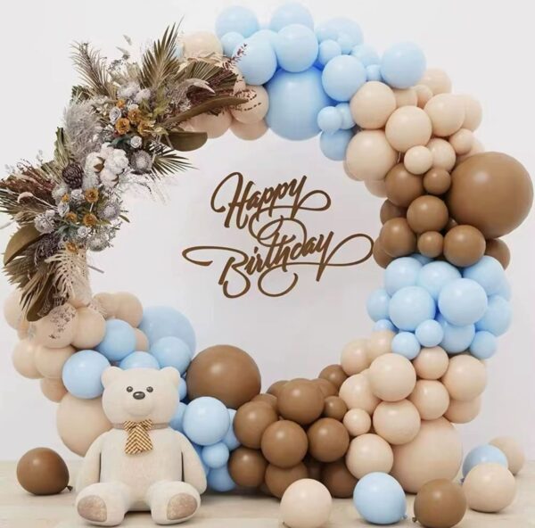 Baby Blue Balloons Garland Birthday Party Decor Balloon Arch Kit Skin Khaki Globos Baby Shower Gender Reveal Decoration - Image 2