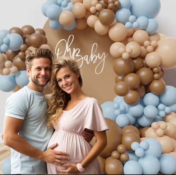 Baby Blue Balloons Garland Birthday Party Decor Balloon Arch Kit Skin Khaki Globos Baby Shower Gender Reveal Decoration - Image 3