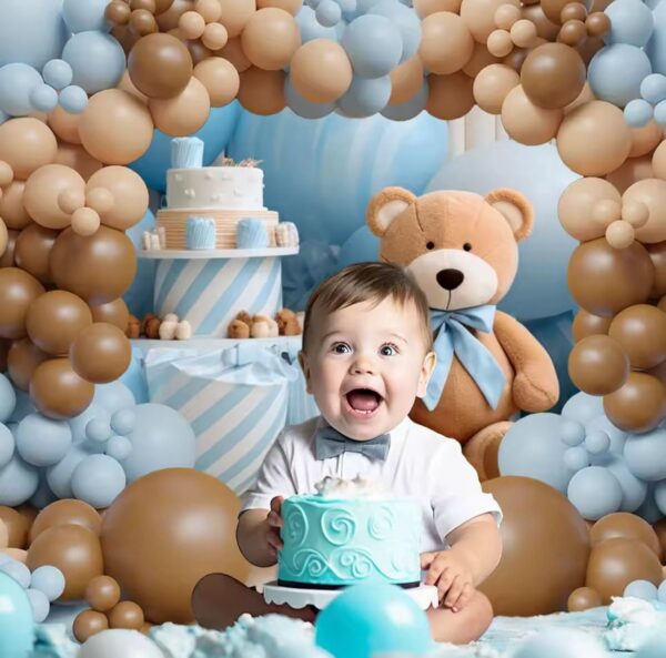 Baby Blue Balloons Garland Birthday Party Decor Balloon Arch Kit Skin Khaki Globos Baby Shower Gender Reveal Decoration - Image 4