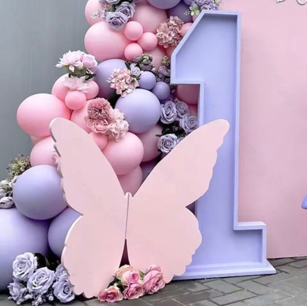 1 Set Pink Purple Balloons Arch Butterfly