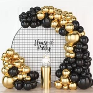 Black Gold Metallic Balloon Arch