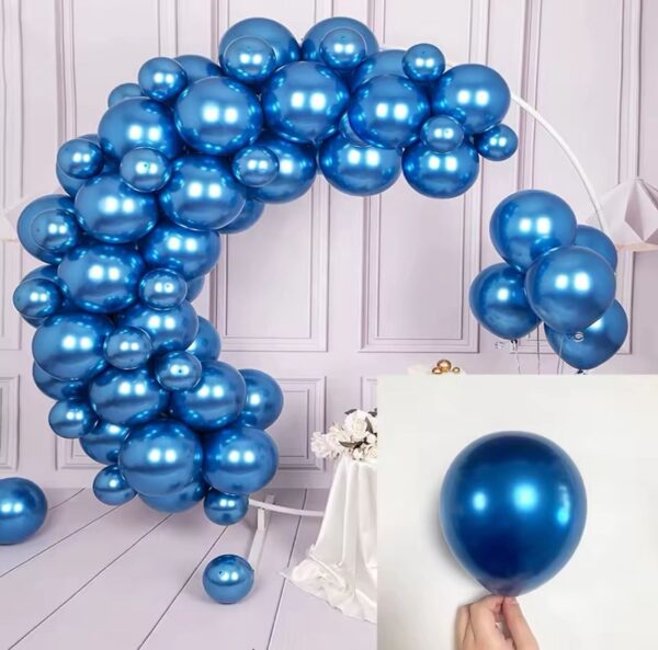40pcs Metallic blue Chrome Balloon