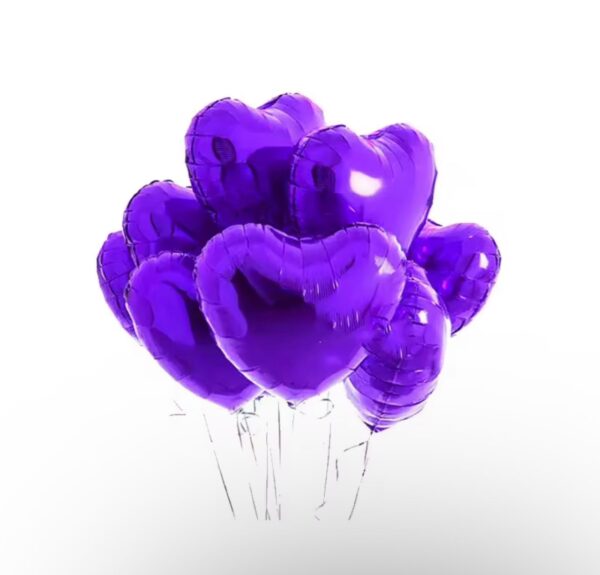11pc 18 Inch Heart-shaped Aluminum Film Balloon Set Suitable For Party Decoration Room Decoration Wedding