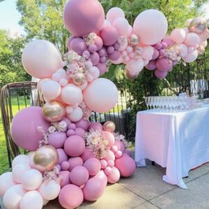 106 pcs Pink, blush & metallic gold Balloons