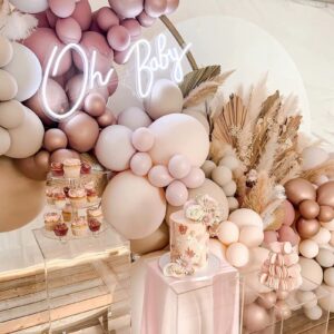 146Pcs White Metallic Gold Balloons