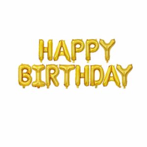 Happy Birthday Folieballonger guld