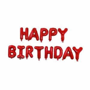 Happy Birthday Folieballonger Röd